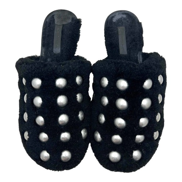 Alexander Wang Amelia Shearling Fur Slides 10 - Picture 3 of 9